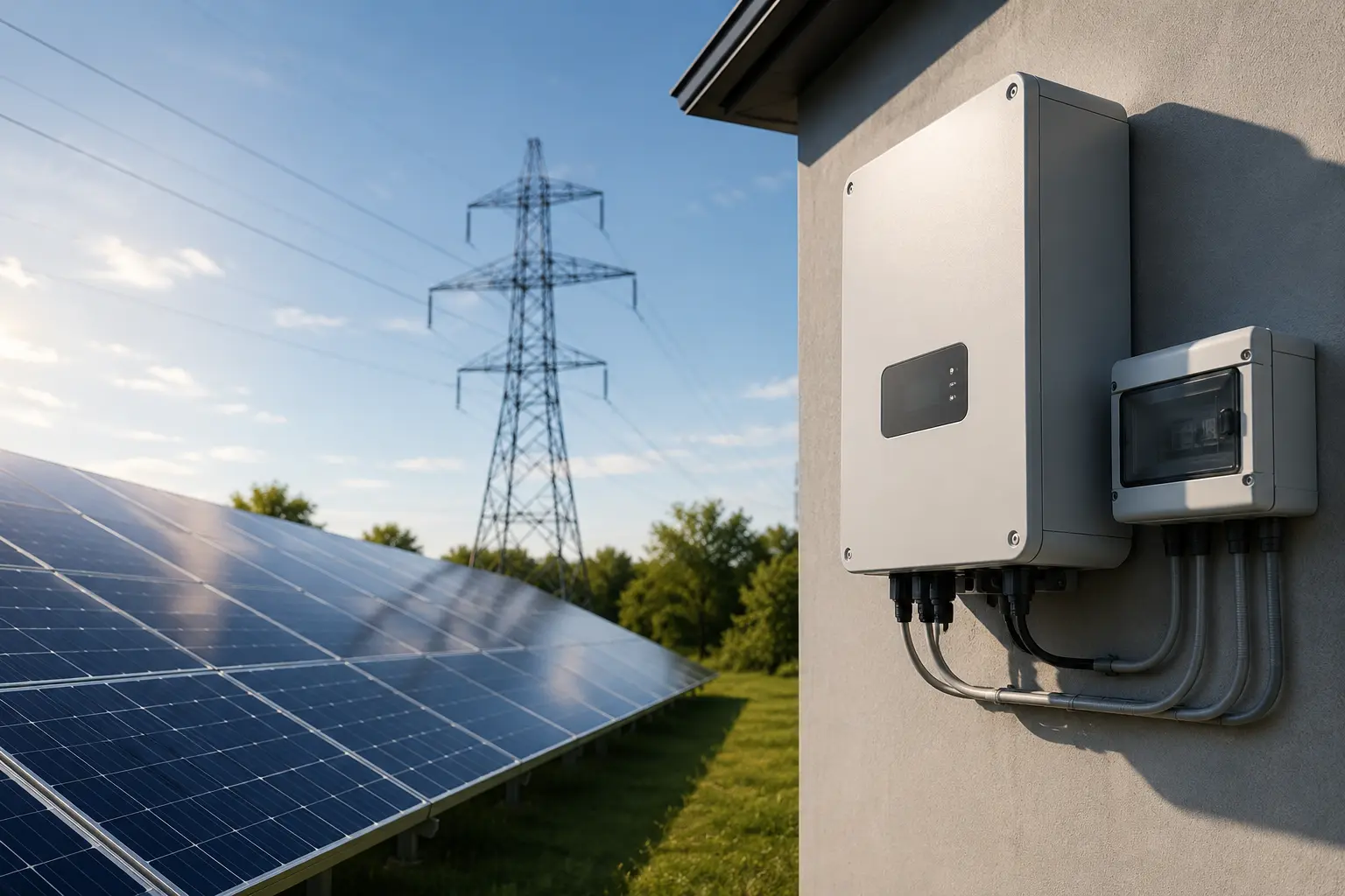 Solar energy in modern landscape